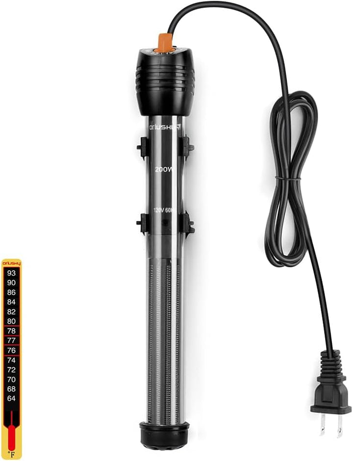 25W Small Submersible Aquarium Heater, Constant Temperature Betta Fish Tank Heater of 78℉For 1-6 Gallons Freshwater & Saltwater Tanks
