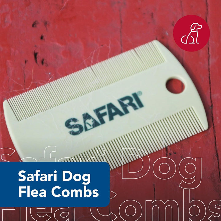 Pet Safari Double-Sided Grooming Comb - One Size Short Hair Dog Grooming Kit for Flea Prevention and Detection
