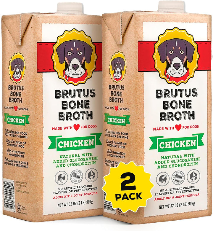 for Dogs - All Natural Bone Broth for Dogs with Chondroitin Glucosamine Turmeric -Human Grade Dog Food Toppers - Beef and Pork Bundle