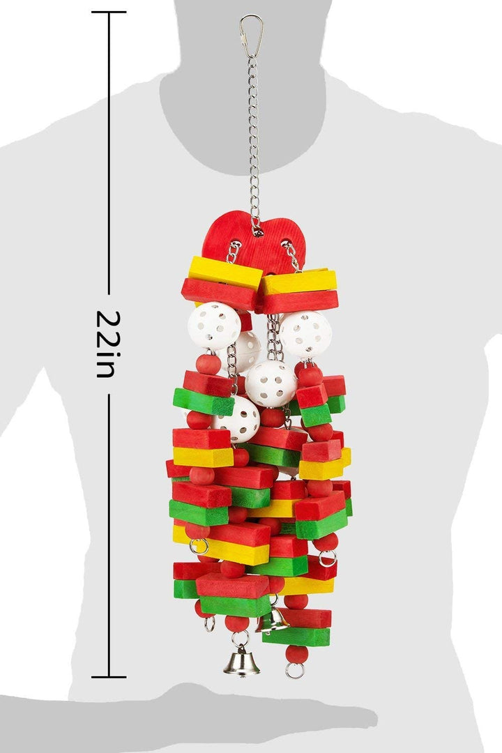 Large Bird Parrot Toys for Cockatoos African Grey Macaws and Amazon Parrots Bird Gift