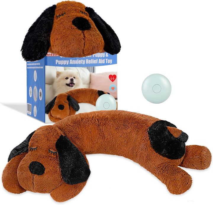 Heartbeat Puppy Toy, Comfort Cuddler Pillow, Dog Anxiety Relief Calming Aid,Heartbeat Stuffed Toy for Dogs,Puppy Heartbeat Toy Sleep Aid,Dog Heartbeat Toy for Pet