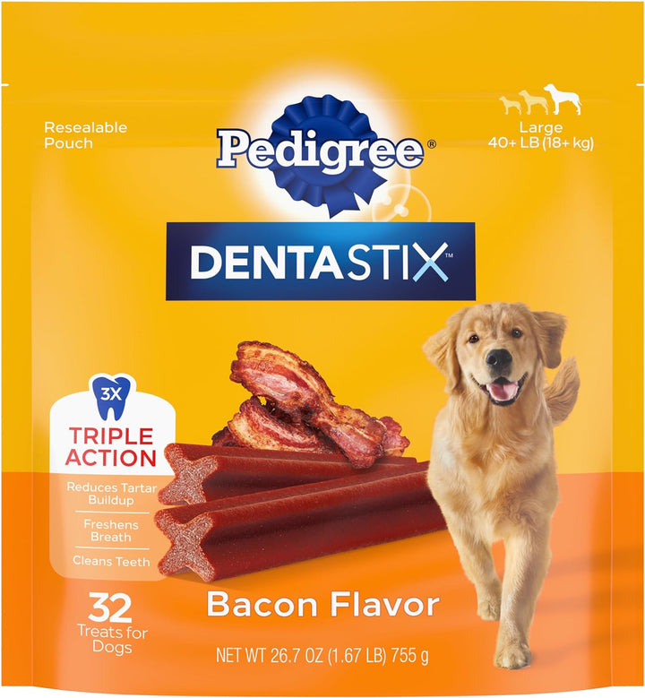Dentastix Large Breed Dog Treats, Original, Beef & Fresh Flavor, 2.73 Lb. Variety Pack (51 Treats)