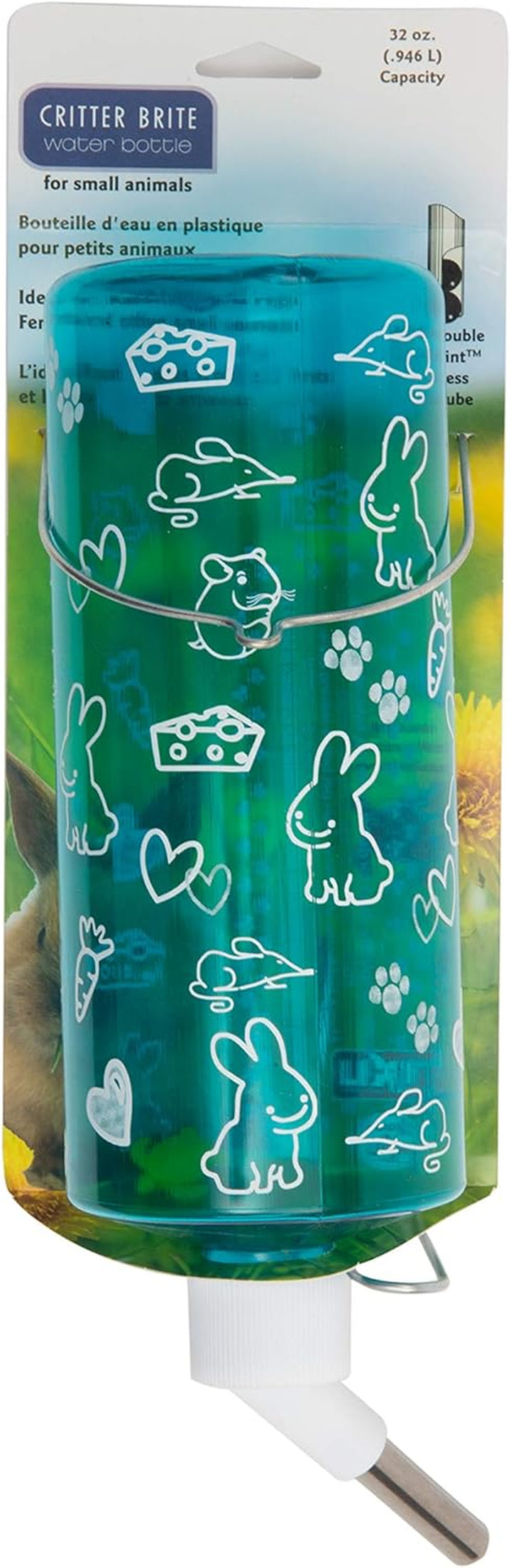 Weather Resistant Cage Water Bottles for Rabbits, Ferrets, Guinea Pigs Hamsters and Other Small Animals. (8-Ounce)