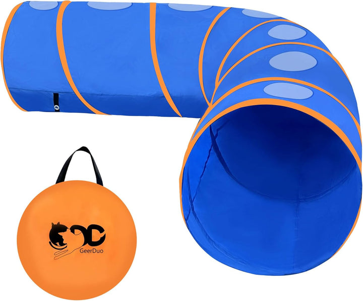 Dog Agility Tunnel, Dog Agility Equipment, Dog Agility Training with Carry Bag (Blue)