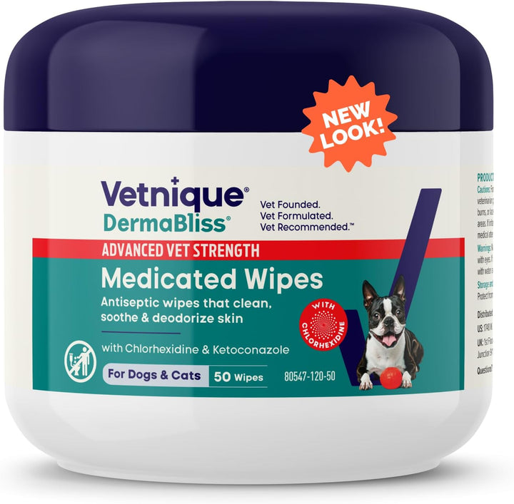 Dermabliss Chlorhexidine for Dogs Skin Health - Antibacterial Medicated Dog Shampoo, and Medicated Wipes - for Skin Infections & Irritation, Hot Spots & Redness Relief (Medicated Spray, 8Oz)