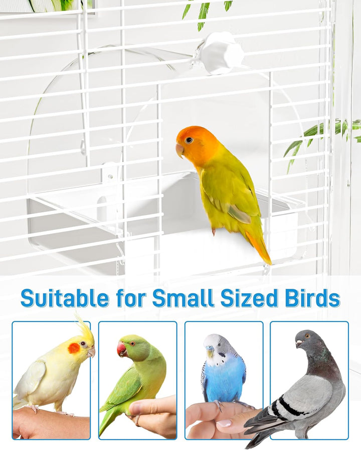 Hanging Bird Bath for Cage, 3 in 1 Multifunction Bird Bath/Bowl/House, Bird Cage Accessories Suitable for Small to Medium Birds, like Lovebirds, Finches, Parakeets, Mannikin