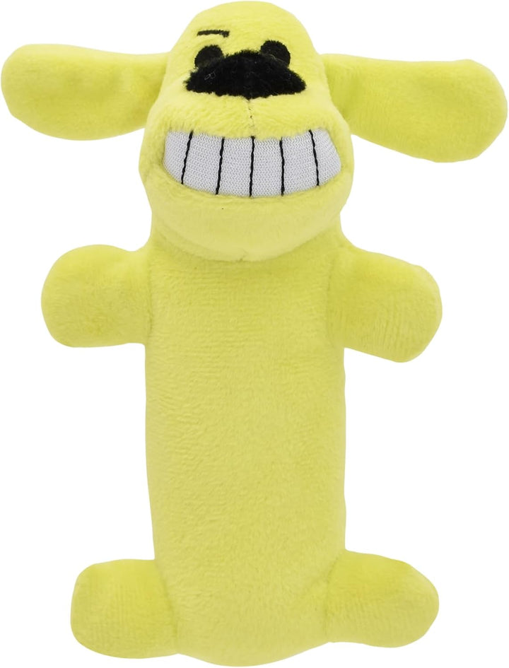 Loofa Dog Plush Toy W/ Birthday Hat - Squeaky Dog Toy for Dogs - Soft Plush - Stuffed Animal Dog Toys for Playing (1 Count, 12”, Random Color Surprise)