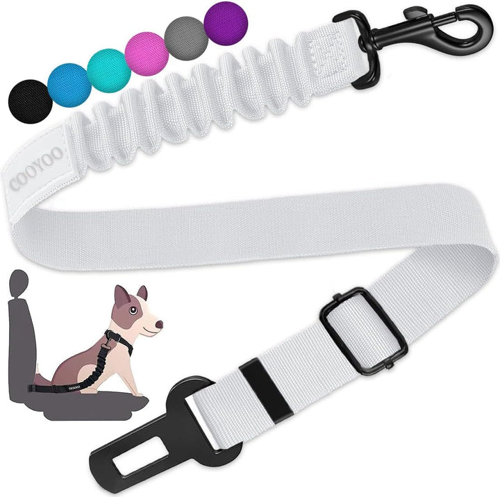 Dog Seat Belt,3 Piece Set Retractable Dog Car Harness Adjustable Dog Seat Belt for Vehicle Nylon Pet Safety Seat Belts Heavy Duty & Elastic