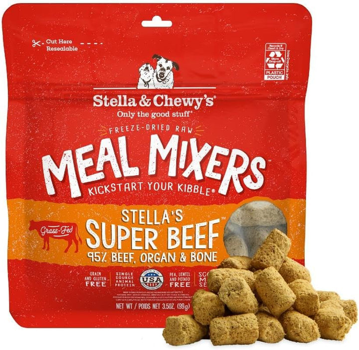 Freeze-Dried Raw Chicken Meal Mixers- Dog Food Topper and Mixer - Made with 95% Cage-Free Chicken, Organs & Bone - Perfect for Picky Eaters - Grain-Free - 3.5Oz