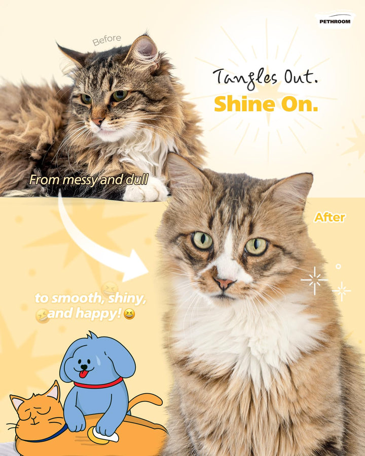 [] Cat Brush for Shedding Cats,Dogs, Kitten | Gentle Deshedding & Grooming Tool for Short or Long Hair | Safe Massage Brush for Sensitive Skin | Sturdy, Durable, and Portable