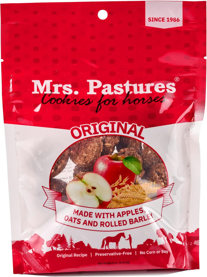 Mrs Pastures Cookies and Treats for Horses - Premium Horse Treats - Made with Apples, Oats, and Rolled Barley - Preservative Free - All Natural Ingredients - No Corn or Soy - Made in USA - (5Lb Bag)