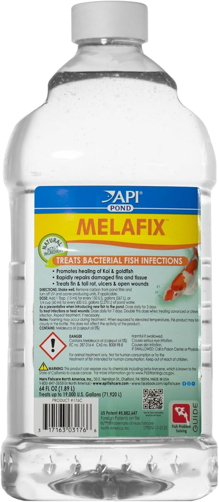 POND MELAFIX Pond Fish Infection Remedy 64-Ounce Bottle, Black (176C)