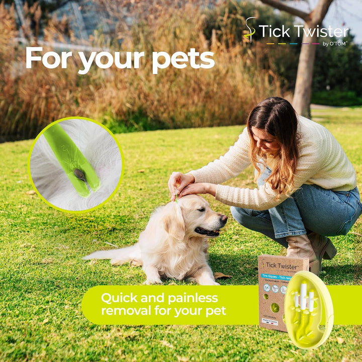 Tick Remover for Dogs and Human - Made in France - Tick Puller for Humans and Dogs - 3 Different Sizes - Dog Tick Removal Tool - Also for All Other Pets - Tick Nipper In