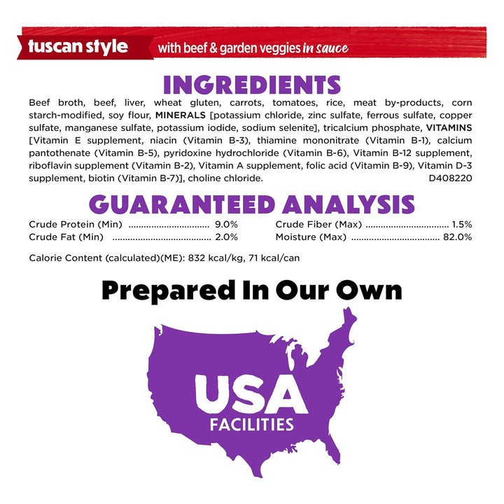 Purina Beneful Medleys Wet Dog Food Variety Pack with Tuscan, Romana, and Mediterranean Style Dog Food in Dog Gravy, 30 Pack - (Pack of 30) 3 Oz. Cans