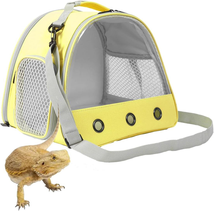 Bearded Dragon Travel Carrier,Lizards Carrier, Small Animal Travel Carrier for Sugar Glider Hedgehog Rat Parrot Bird Guinea Pig, Portable Guinea Pig Travel Bag for 2