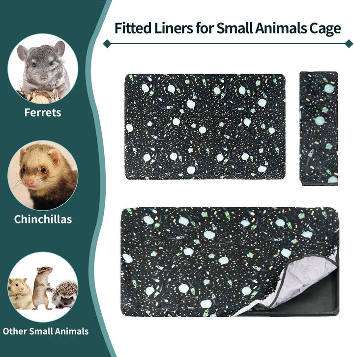 Ferret Cage Liners for Ferret Nation & Critter Nation Cages, Waterproof Chinchilla Cage Accessories, Washable Bedding, for Ferrets, Chinchillas, Rats