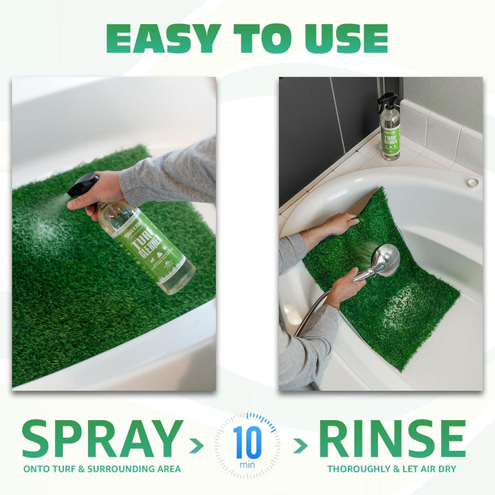 Turf Cleaner for Pet Urine Outdoor and Indoor | Artificial Grass Dog Urine Cleaner That Cleans and Deodorizes Pet Waste on Fake Grass for Dogs - 32 Fl Oz (Single)