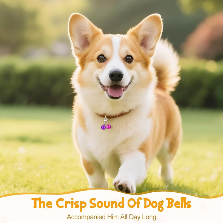 Cat Collar Bell Pet Bells for Cat Dog Collar, 9 Pack Small Dog Puppy Pet Bells for Collars with 1Pack Keychain