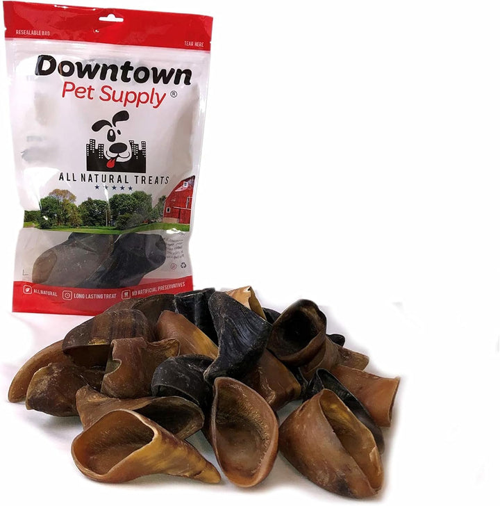 Cow Hooves for Dogs - USA Made Dental Treats & Bully Sticks Alternative - Plain, Rawhide Free - 25 Pack