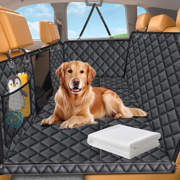 Dog Car Seat Cover for Pets 100% Waterproof Seat Cover Hammock 600D Heavy Duty Scratch Proof Nonslip Durable Soft Back Seat Covers for Cars Trucks and Suvs