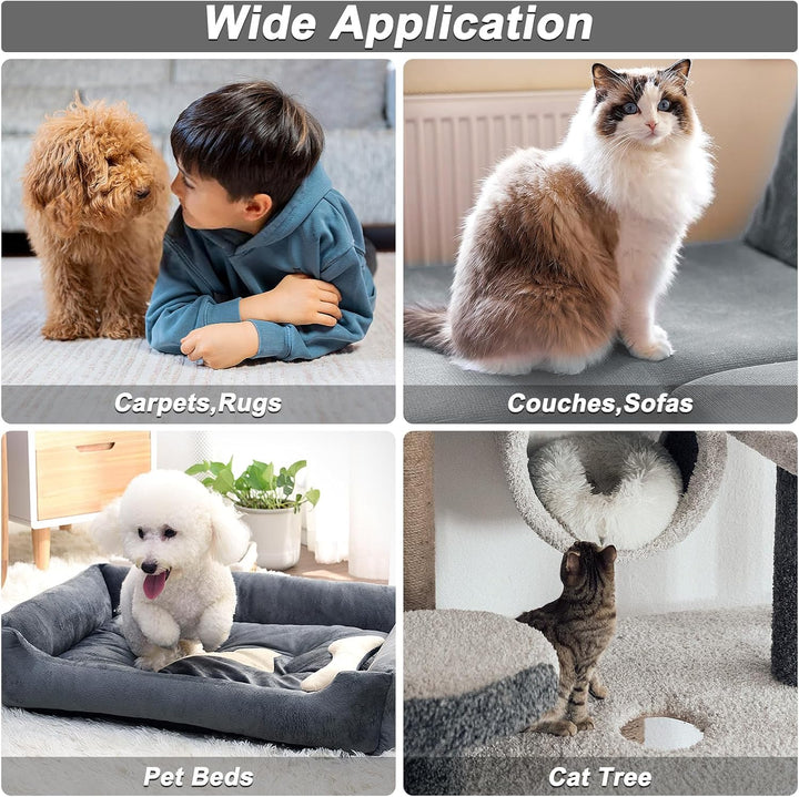 Carpet Rake for Pet Hair Removal, Reusable Pet Hair Remover with 60” Adjustable Long Handle, Carpet Scraper Dog Cat Hair Remover Tool for Rugs, Mats