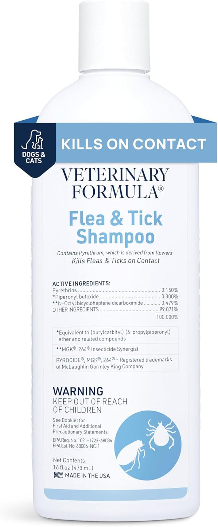 Flea and Tick Spray for Dogs, 8 Oz – Easy-To-Use Dog Flea Spray, Kills on Contact, Prevents Egg & Larval Development for 14 Weeks