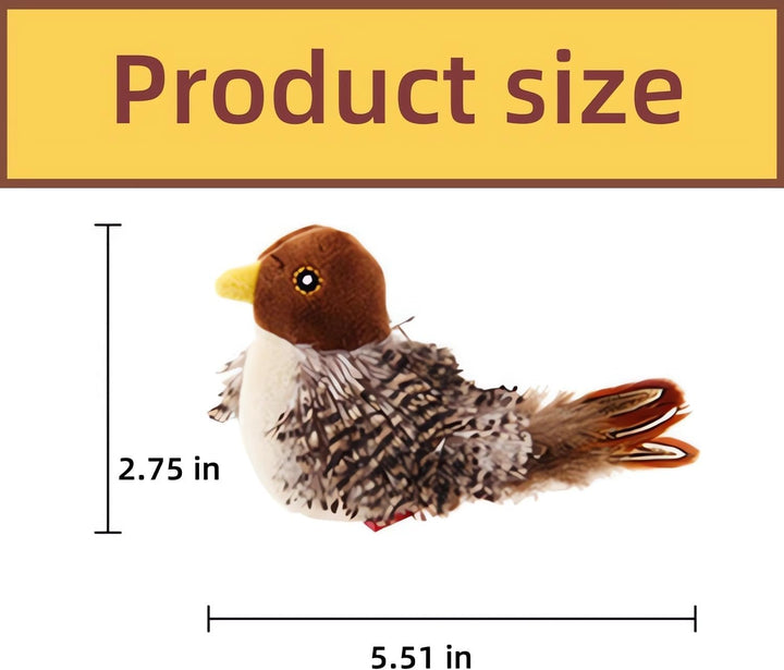 Interactive Chirping Bird Cat, Cat Toy, Simulated Chirping Bird, Realistic Bird Plush Cat Toy, Chirping Bird Cat Toy, Melody Chaser Cat Toys, Cat Toys for Bored Indoor Adult Cats (1 PC)