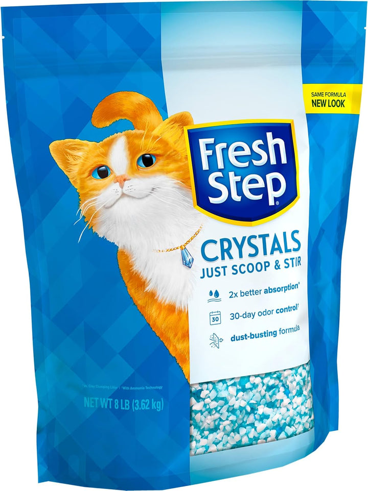 Crystals, Premium Cat Litter, Scented, 8 Pounds, Pack of 2 (Package May Vary)