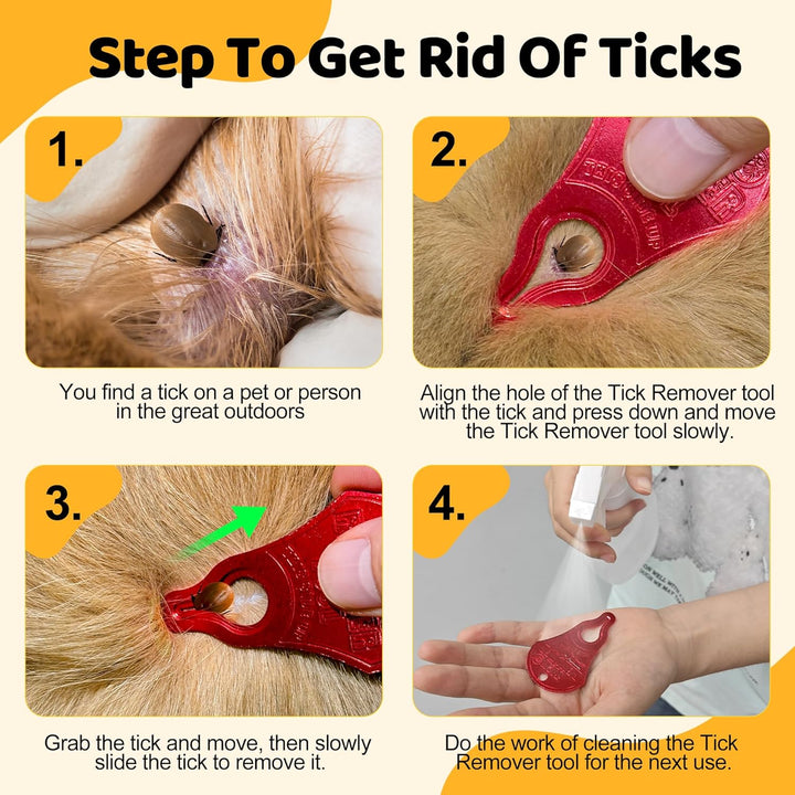 Tick Remover Tool 3 Pack, Suitable for Pets, Animals, and Humans, Portable Outdoor Living Essential Tick Remover Tools, Quick and Safe, and Reliable.