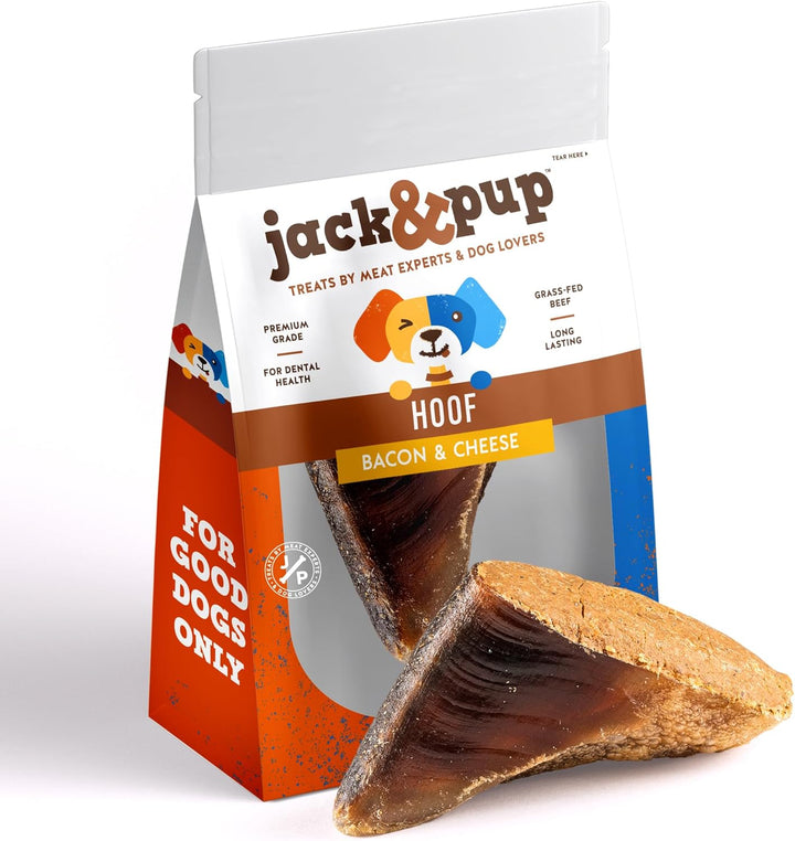 Filled Cow Hooves for Dogs, Cow Hoofs for Dogs, Natural Dog Chews, Stuffed Bones (Bully Stick Flavor) 5 Pack