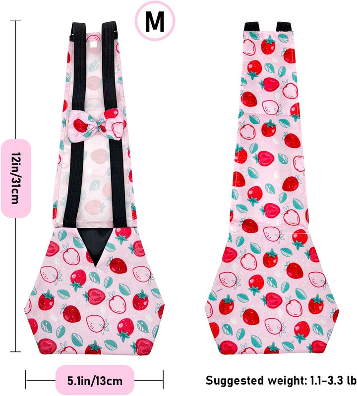 3 Pieces Chicken Diapers for Hens Pet Duck Diapers Reusable Chicken Diapers Chicken Clothes Accessories with Bow Tie for Poultry (M)