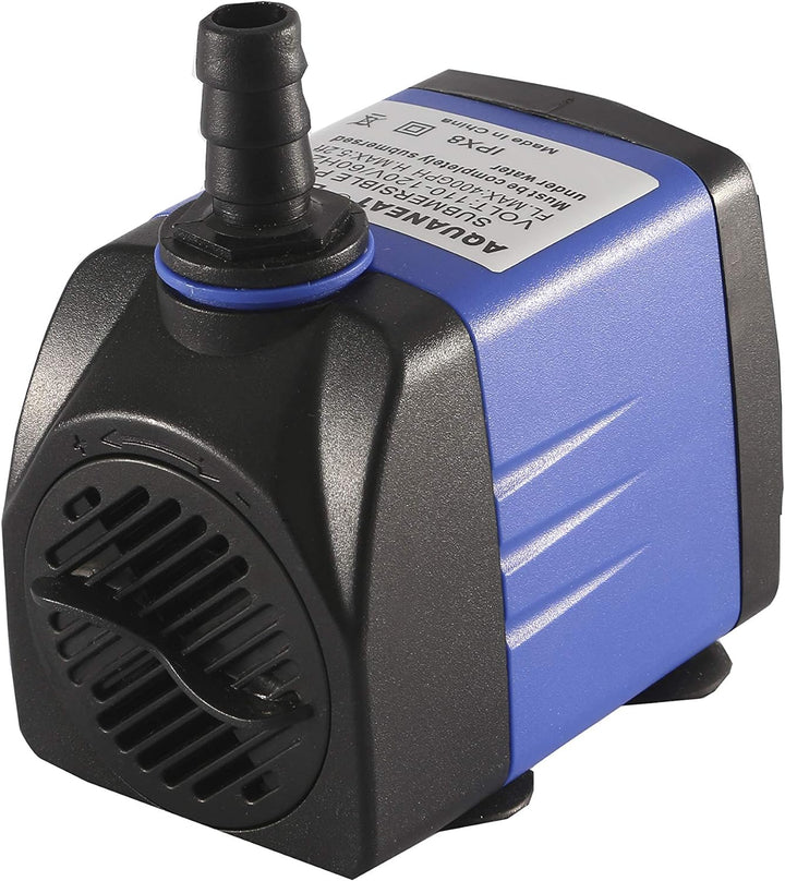Small Fountain Pump, 80 GPH Submersible Water Pump for Aquarium Fish Tank, Outdoor Water Fountain, Hydroponics, Pond