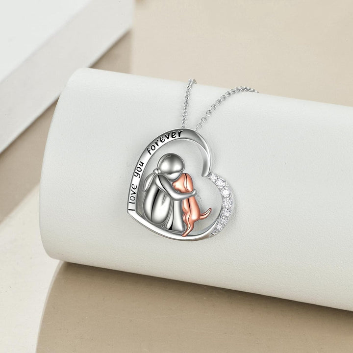 Sterling Silver Keepsake Dog Pendant Necklace Dog Lover Memorial Gifts for Women