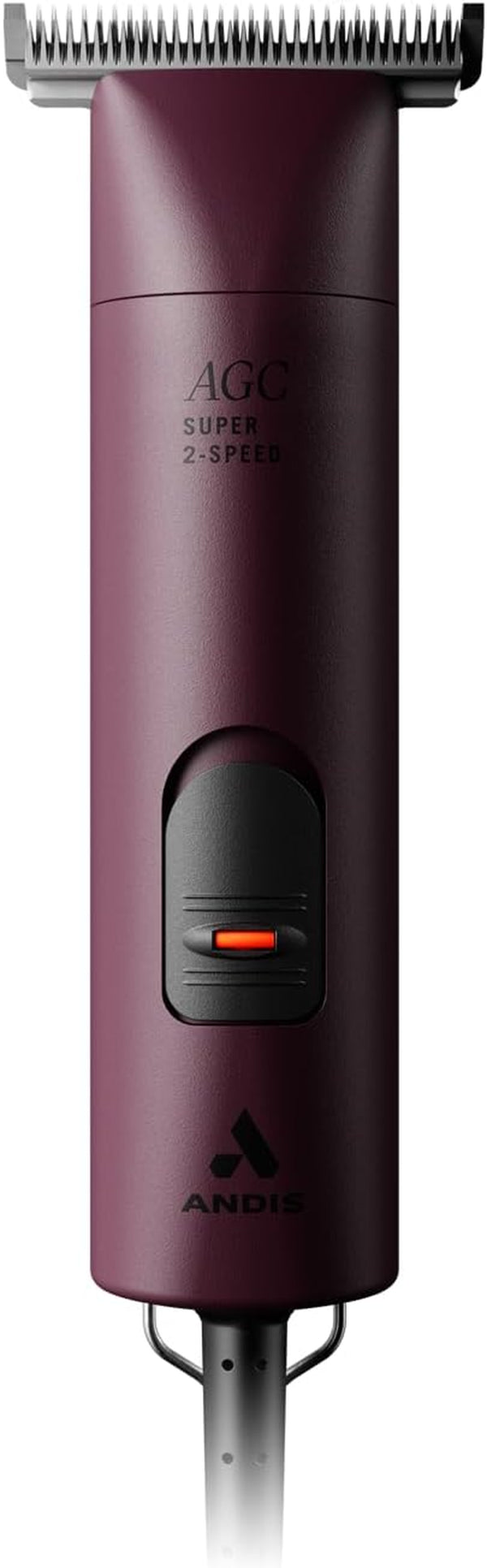 23330 Professional AGC Super 2-Speed Horse Clipper with Detachable Blade - Cool & Quiet Running Design - Includes Ultra Edge Size T-84 Blade for Complete Horse Grooming - Burgundy