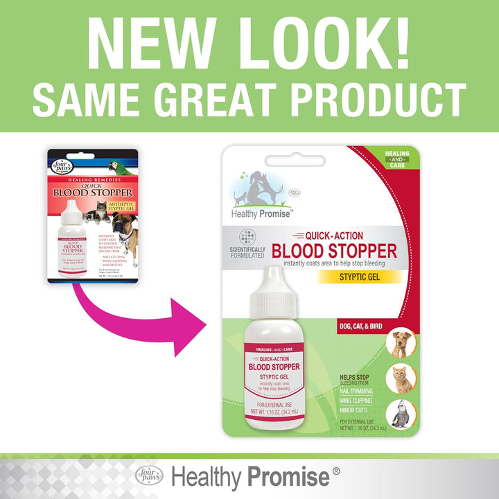 Healthy Promise Quick Action Blood Stopper Styptic Gel for Dogs & Cats, 1.16 Oz.