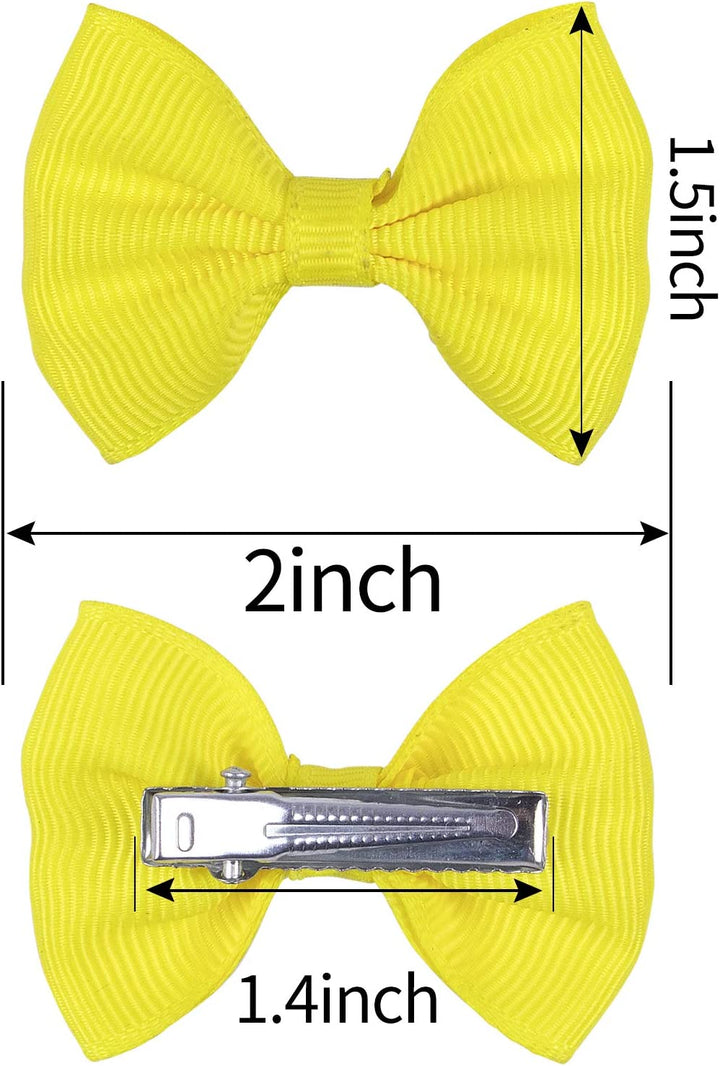 48Pcs(24Pairs) Dog'S Hair Bows Clips,Small Handmade Hair Accessories Bow Pet Puppy for Doggies Cat Kitten Rabbit Grooming Accessories (Mixcolors-48Pcs Bows Hair Clip)