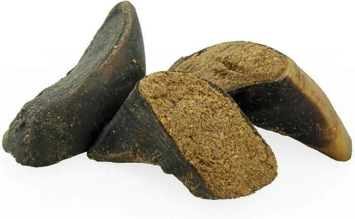Peanut Butter Stuffed Cow Hooves - 4 Count (Pack of 1) - Natural Dog Treat, Easily Digestible, Supports Dental Health