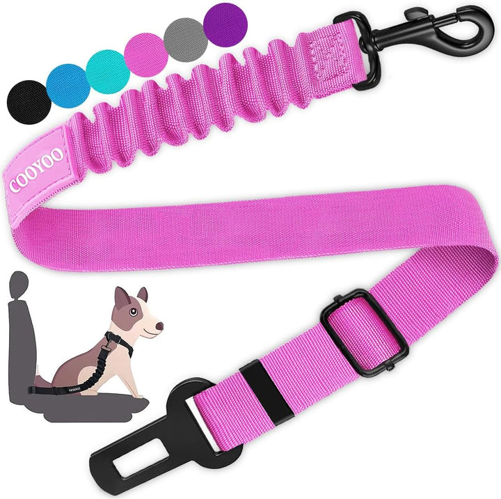 Dog Seat Belt,3 Piece Set Retractable Dog Car Harness Adjustable Dog Seat Belt for Vehicle Nylon Pet Safety Seat Belts Heavy Duty & Elastic