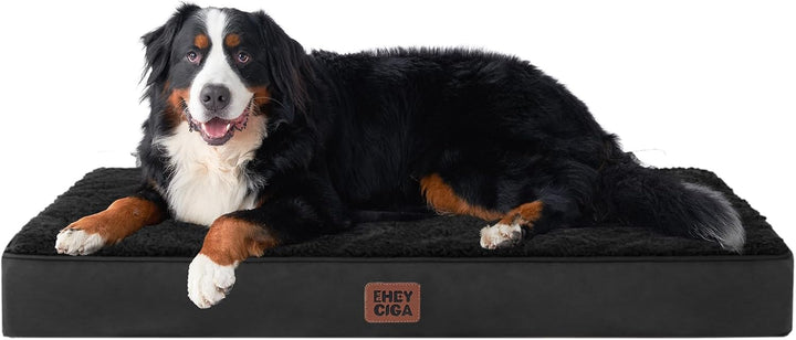 Orthopedic XL Dog Beds for Extra Large Dogs with Removable Washable Cover for Crate, Grey, 41X27