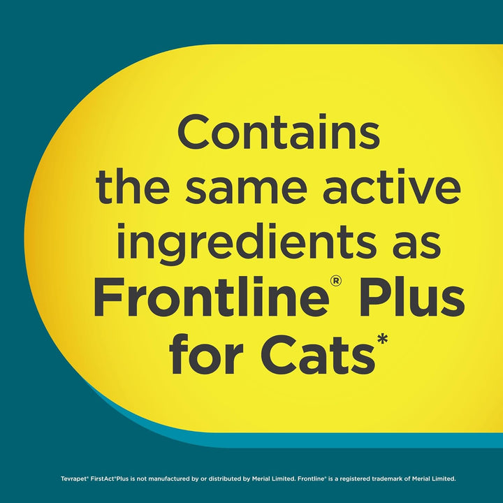 Firstact plus Flea and Tick Prevention for Cats over 1.5Lbs, 6 Monthly Doses, Topical Drops