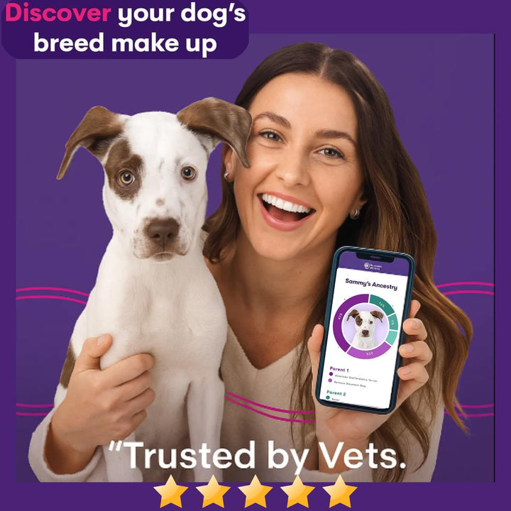 Genopet Dog DNA Test – Dog Breed Test Kit USA | Canine Ancestry & Genetic Health Screening by Age, Weight & Gender | At-Home Swab | Results in 21-25 Days after Activation