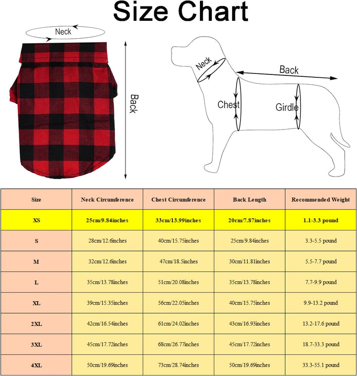 3 Pack Plaid Puppy Cat Shirt Cute Cat Shirt Dog Shirt for Extra Small Dogs Cats Birthday Party and Holiday Photo