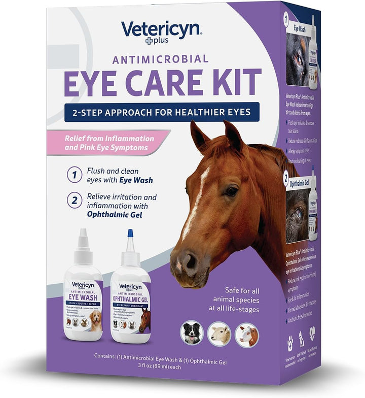 plus Dog and Cat Eye Wash | Eye Drops for Dogs and Cats to Flush and Soothe Eye Irritations, Dog Tear Stain Cleaner, Safe for All Animals. 3 Ounces