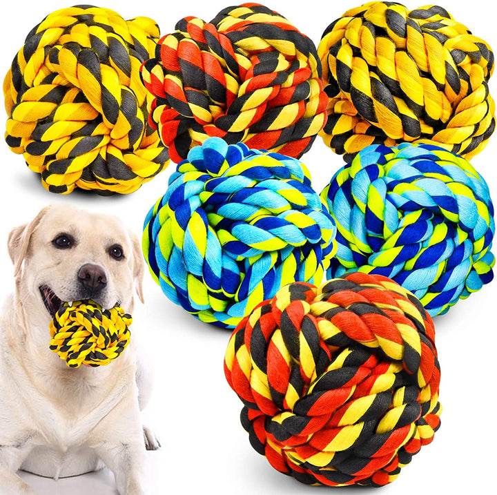 Large Tough Chew Toys for Aggressive Chewers Large Breed,Heavy Duty Dental Rope Toys Kit for Medium Dogs,5 Knots Indestructible Cotton Puppy Teething Chew Tug Toy Set of 9