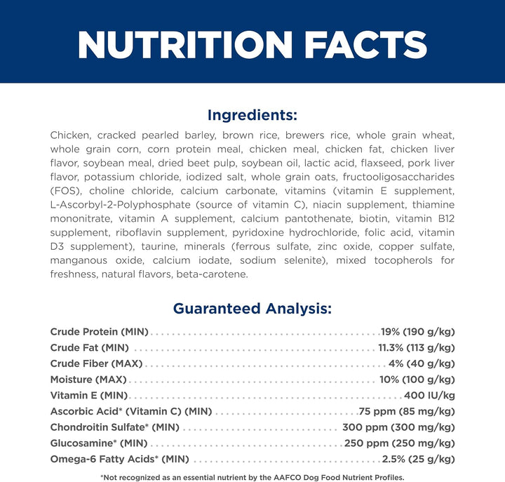 Large Breed Adult Dry Dog Food 1-5, Quality Protein for Joint Support & Lean Muscles, Chicken & Barley, 35 Lb. Bag