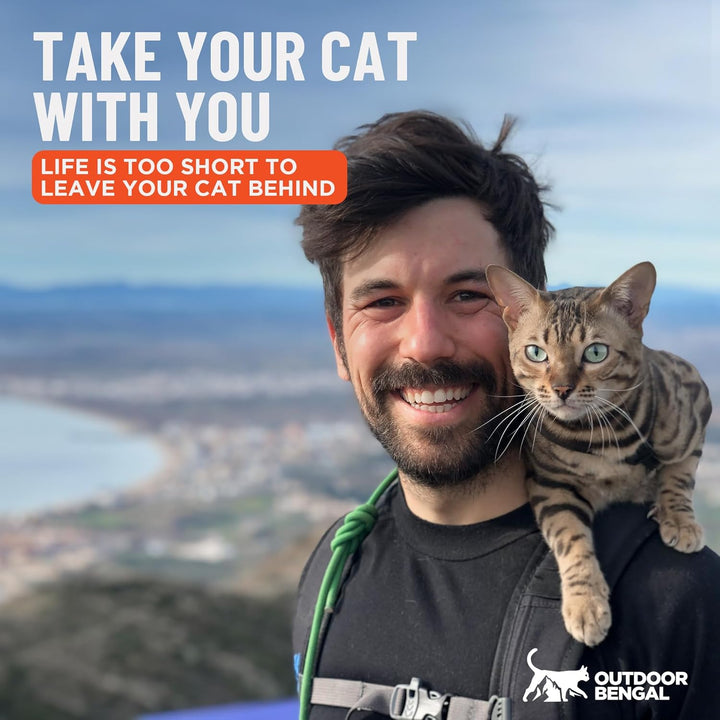 Houdini™ Escape Proof Cat Harness and Leash Set by  – Black, Medium Cat Harness for Walking