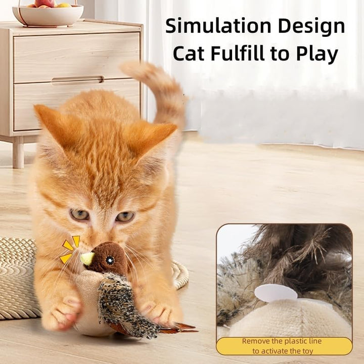 Interactive Chirping Bird Cat, Cat Toy, Simulated Chirping Bird, Realistic Bird Plush Cat Toy, Chirping Bird Cat Toy, Melody Chaser Cat Toys, Cat Toys for Bored Indoor Adult Cats (1 PC)