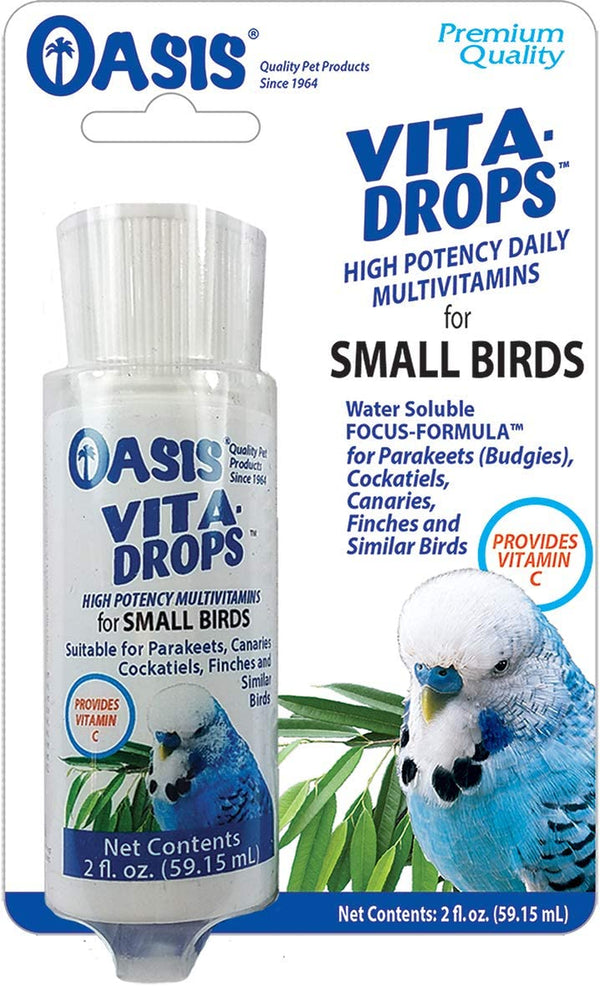 OASIS #80257 Vita Drops for Small Birds, 2- Ounce Liquid Multivitamin