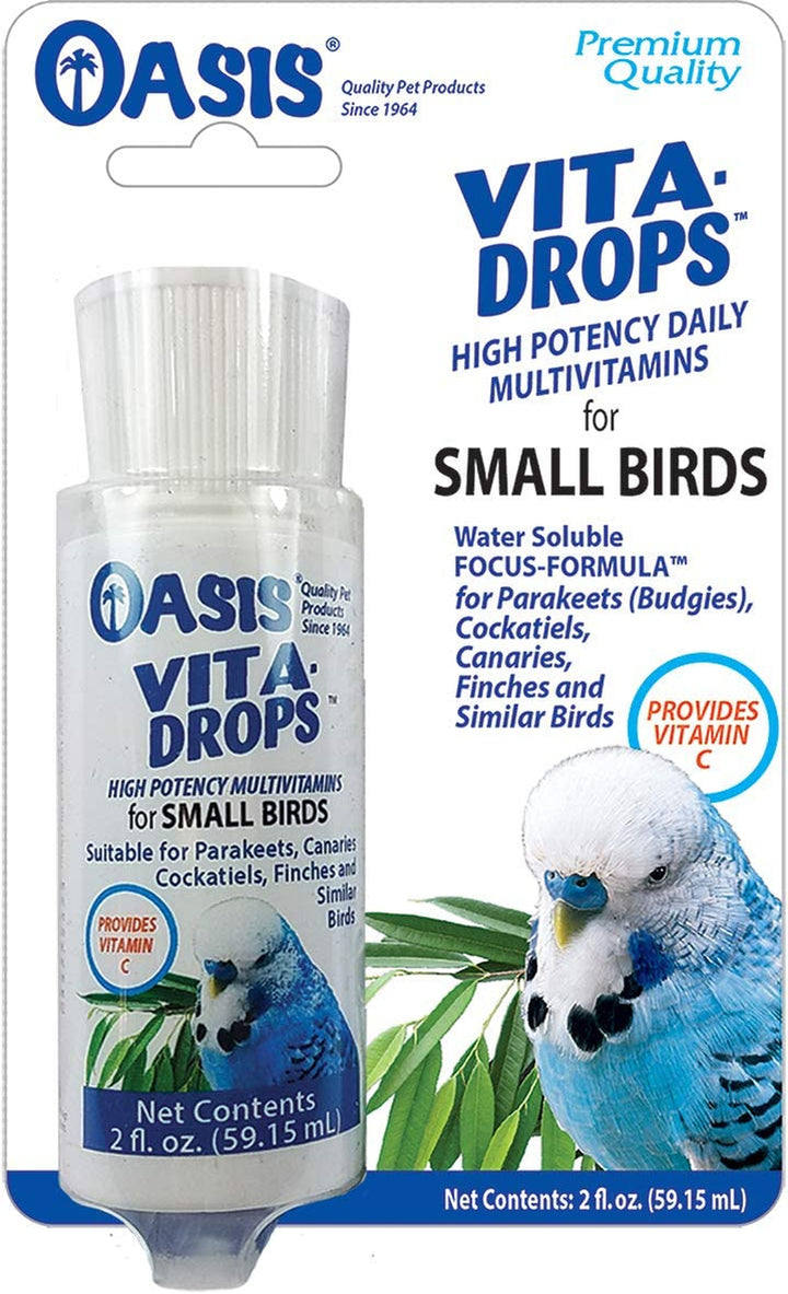 OASIS #80257 Vita Drops for Small Birds, 2- Ounce Liquid Multivitamin