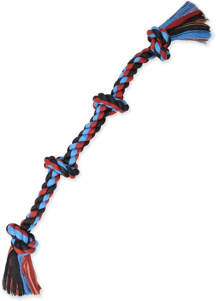 Mammoth Flossy Chews Rope Tug – Premium Cotton-Poly Tug Toy for Dogs – Interactive Rope Toy (Colors May Vary)